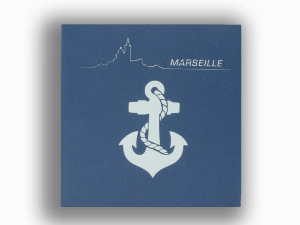 Bateau de Soleil-carte Pop Up 3D «MARSEILLE» avec InsertNote chez cartepopup.com