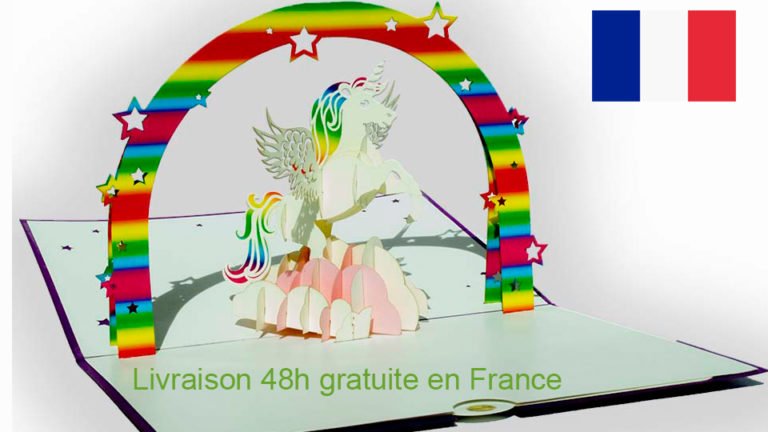 Carte Anniversaire Pop Up Licorne 3D – Carte Surprise Avec Enveloppe – Cadeau Mignon Pour Enfant, Ami, Famille