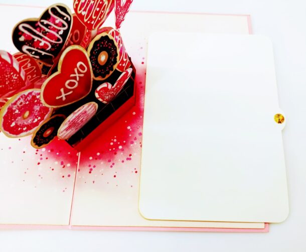 Cookies d'amour-carte Pop Up 3D, carte de voeux, carte d'amour, Valentin chez cartepopup.com